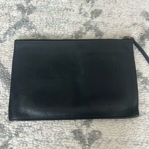 Madewell black leather clutch wallet